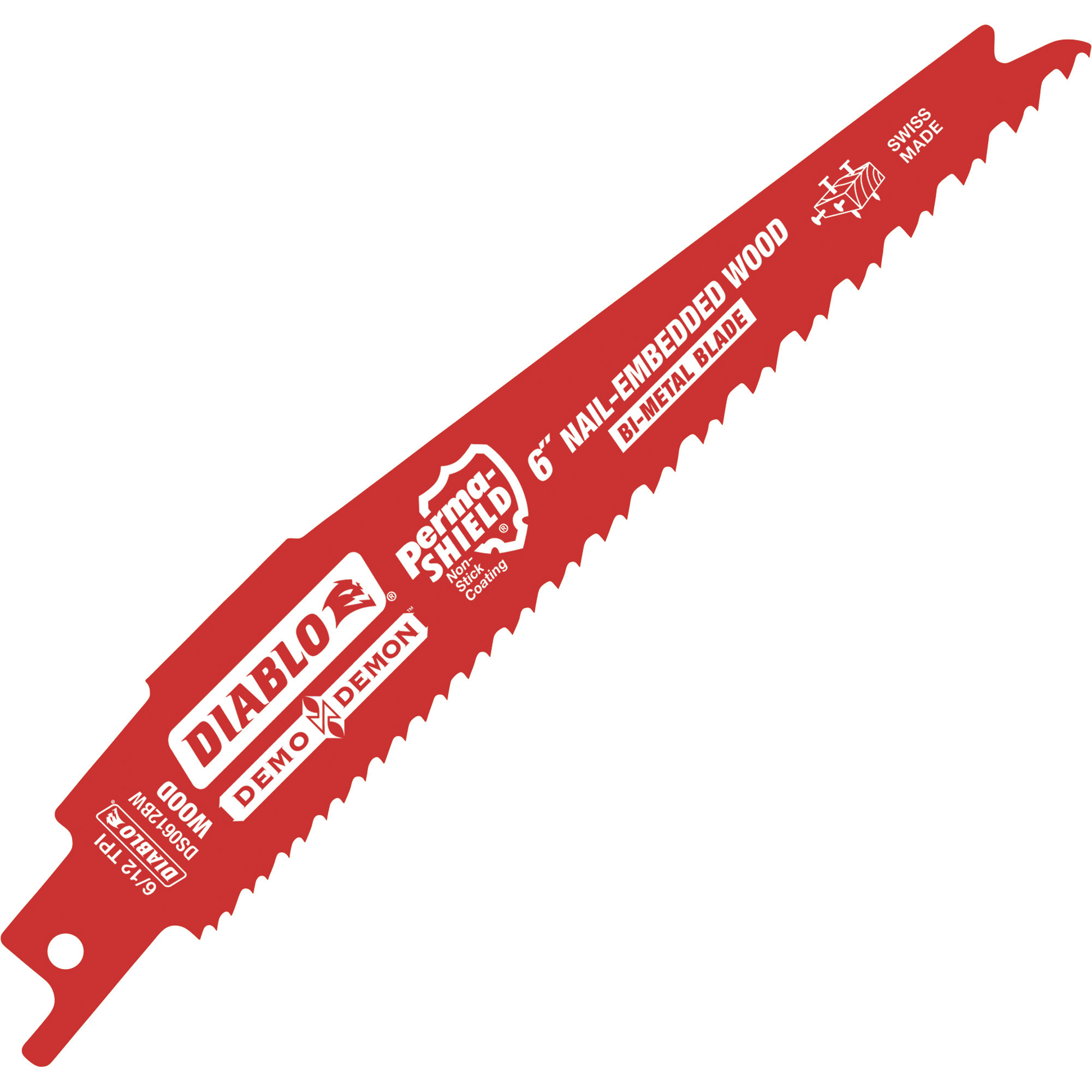 Diablo Demo Demon Reciprocating Saw Blades, 5-Pk., 6in.L, 6/12 TPI, Model# DS0612BW5